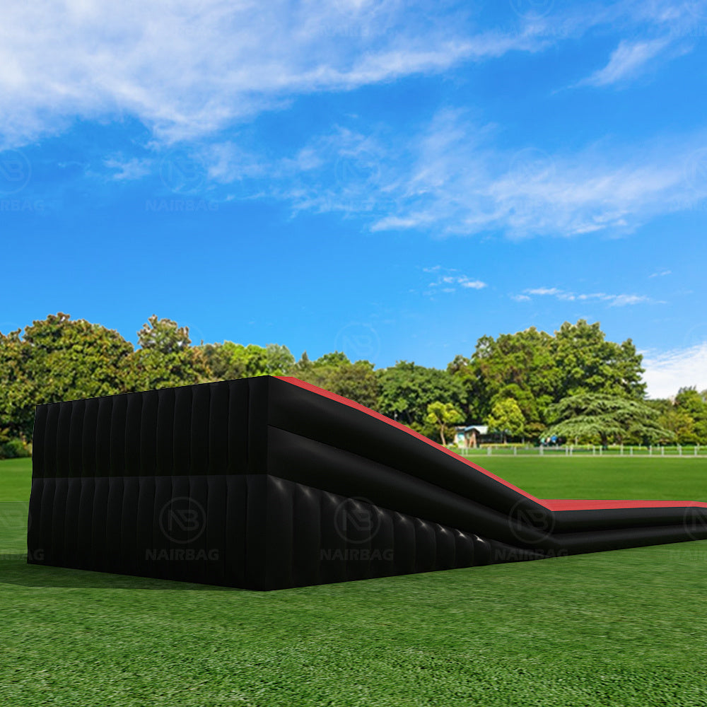 AB-015 20x7m Red Top Sheet Inflatable BMX Bike Landing Air Ramp