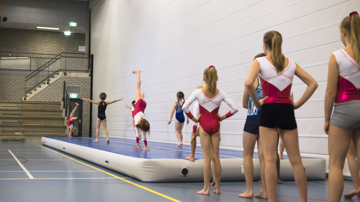 AB-032 Gymnastics inflatable air track gym mat inflatable air tumble track