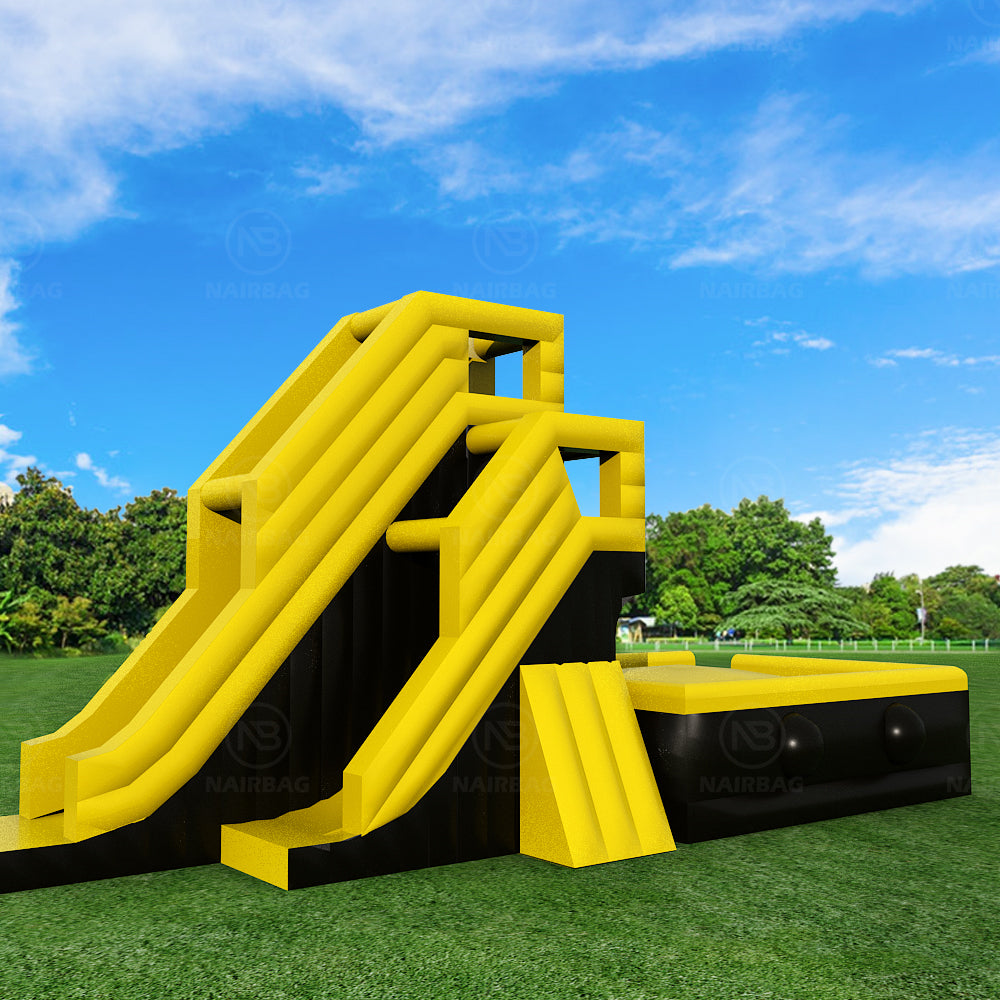 AB-004 8x6x8m Sport Inflatable Jump Stunt Airbag With Inflatable Landing Pad