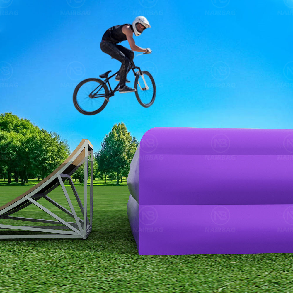 AB-037 Purple Allaround Airbag 4x4x1.25m Small Inflatable Landing Air Bag