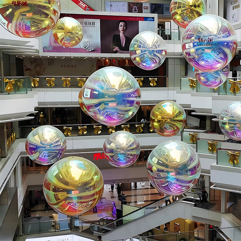Inflatable Metallic Ball Decorative Inflatable Mirror Ball Metallic Balloons Big Shiny Giant Inflatable Balls