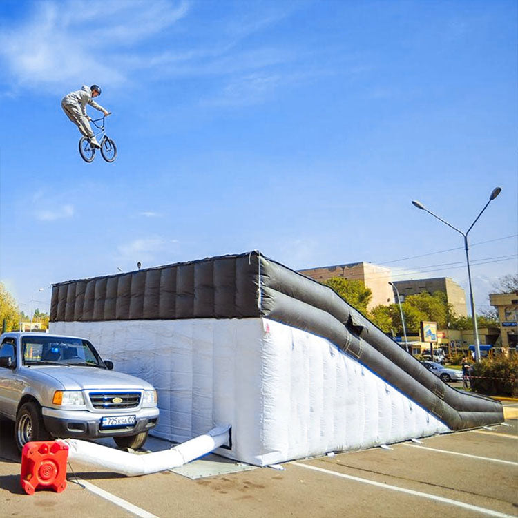 AB-034 9x7x3m Bmx Bike Landing Airbag Inflatable Freestyle Stunt Jump Air Bag With Ramp