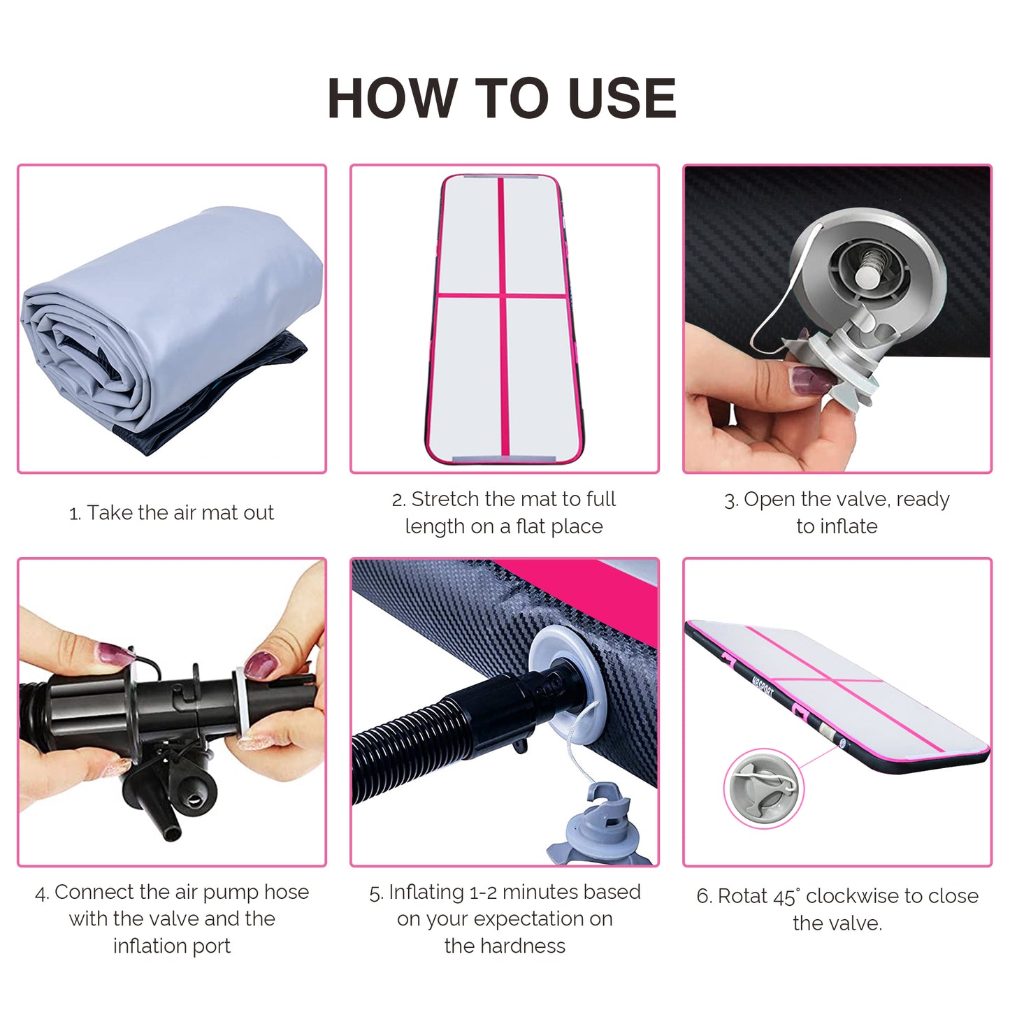 AB-032 Inflatable Air Gymnastics Mat Inflatable Track Mattress Tumble Tracks Mint Green Air Training Mats