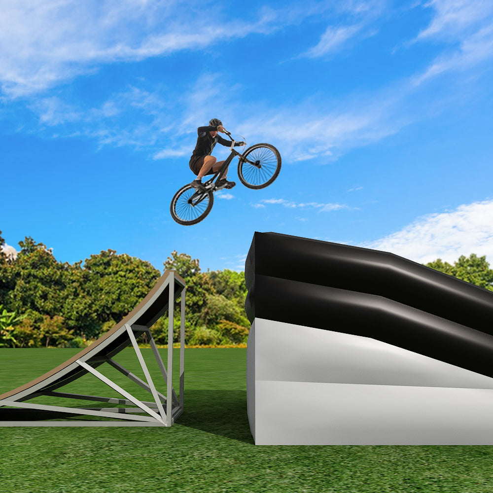 AB-018 10x6x3m Nairbag PVC Inflatable Landing Airbag Pad Bmx Ramp Accept Customized