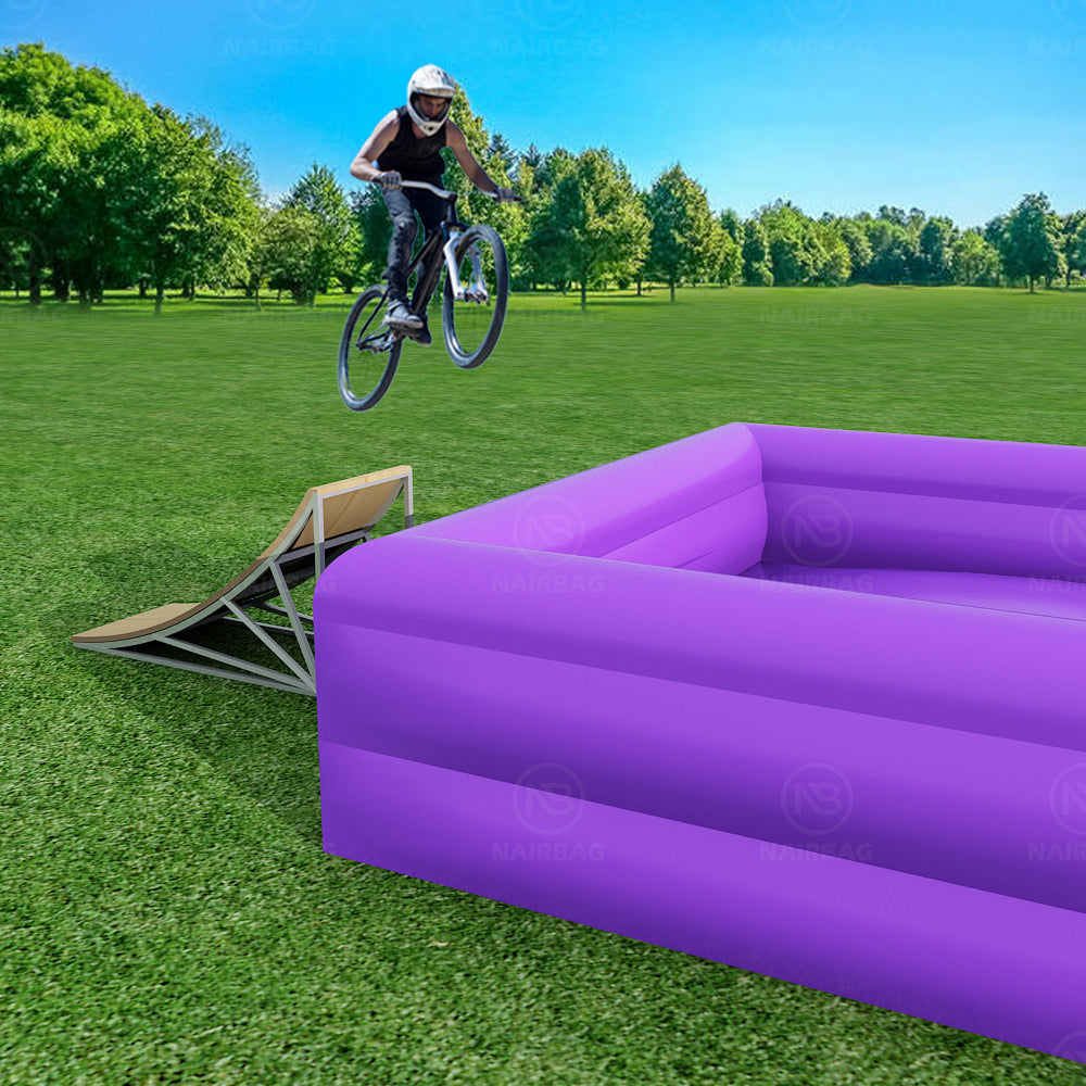 AB-037 Purple Allaround Airbag 4x4x1.25m Small Inflatable Landing Air Bag