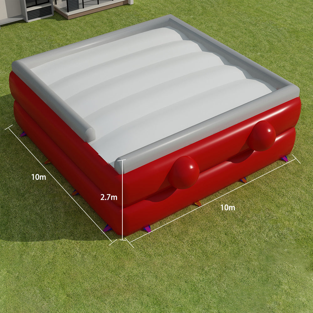 AB-001 10x10x2.7m Soft Jump Stunt Landing Airbag Inflatable Air Bag For Freefall Jump