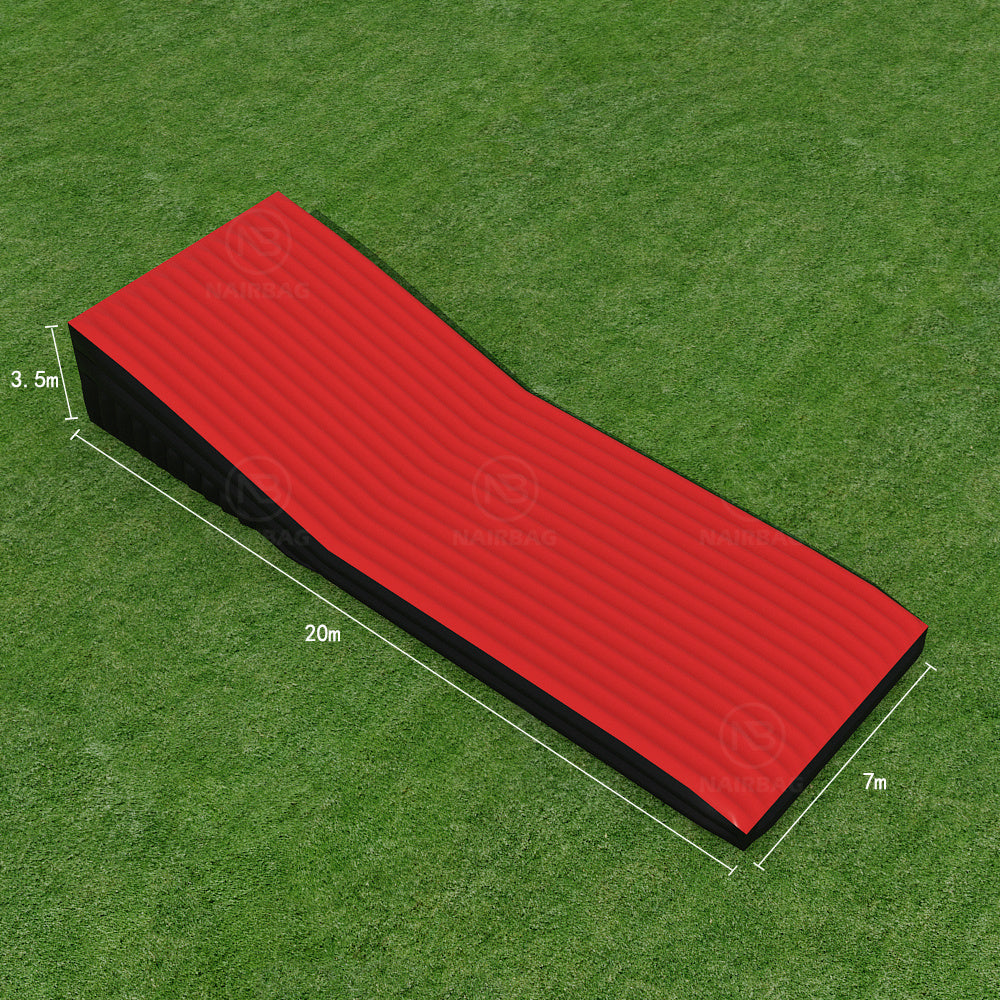 AB-015 20x7m Red Top Sheet Inflatable BMX Bike Landing Air Ramp