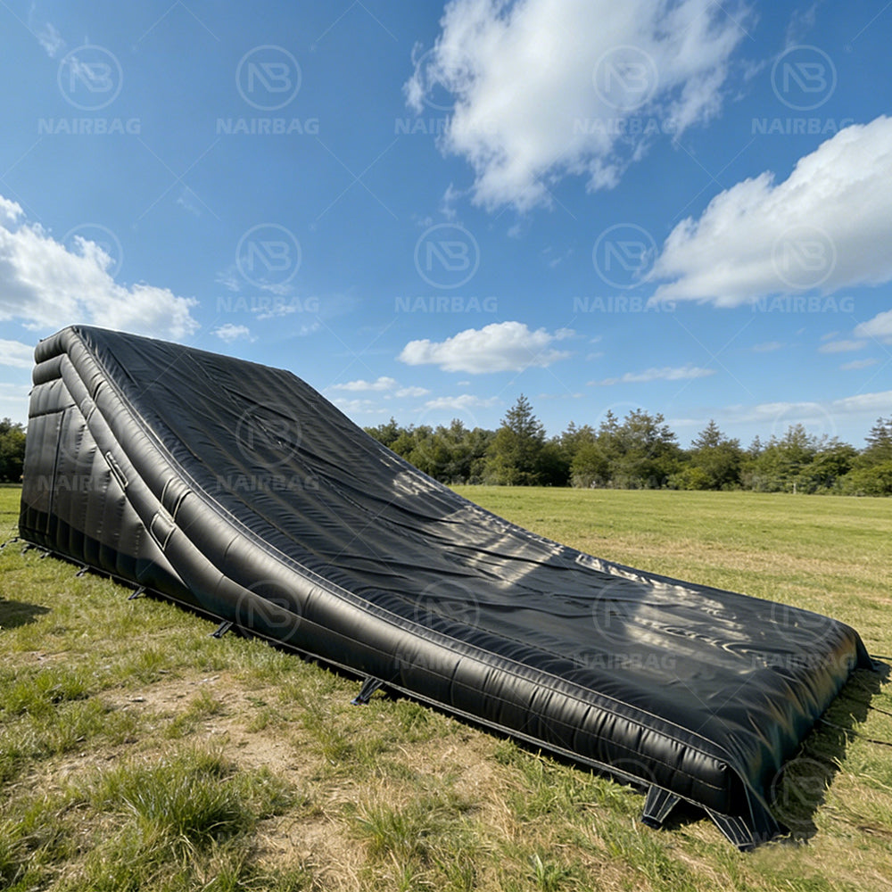 FMX-026 12X5X4m Inflatable Air Ramp Inflatable Landing Airbag for Bmx Fmx Mtb Freestyle Sports Can Customized Color