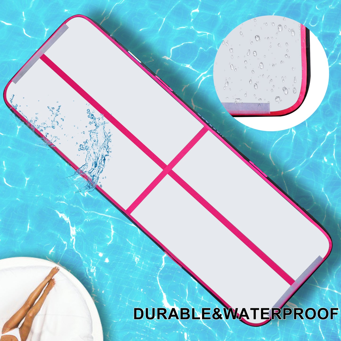 AB-032 Inflatable Air Gymnastics Mat Inflatable Track Mattress Tumble Tracks Mint Green Air Training Mats