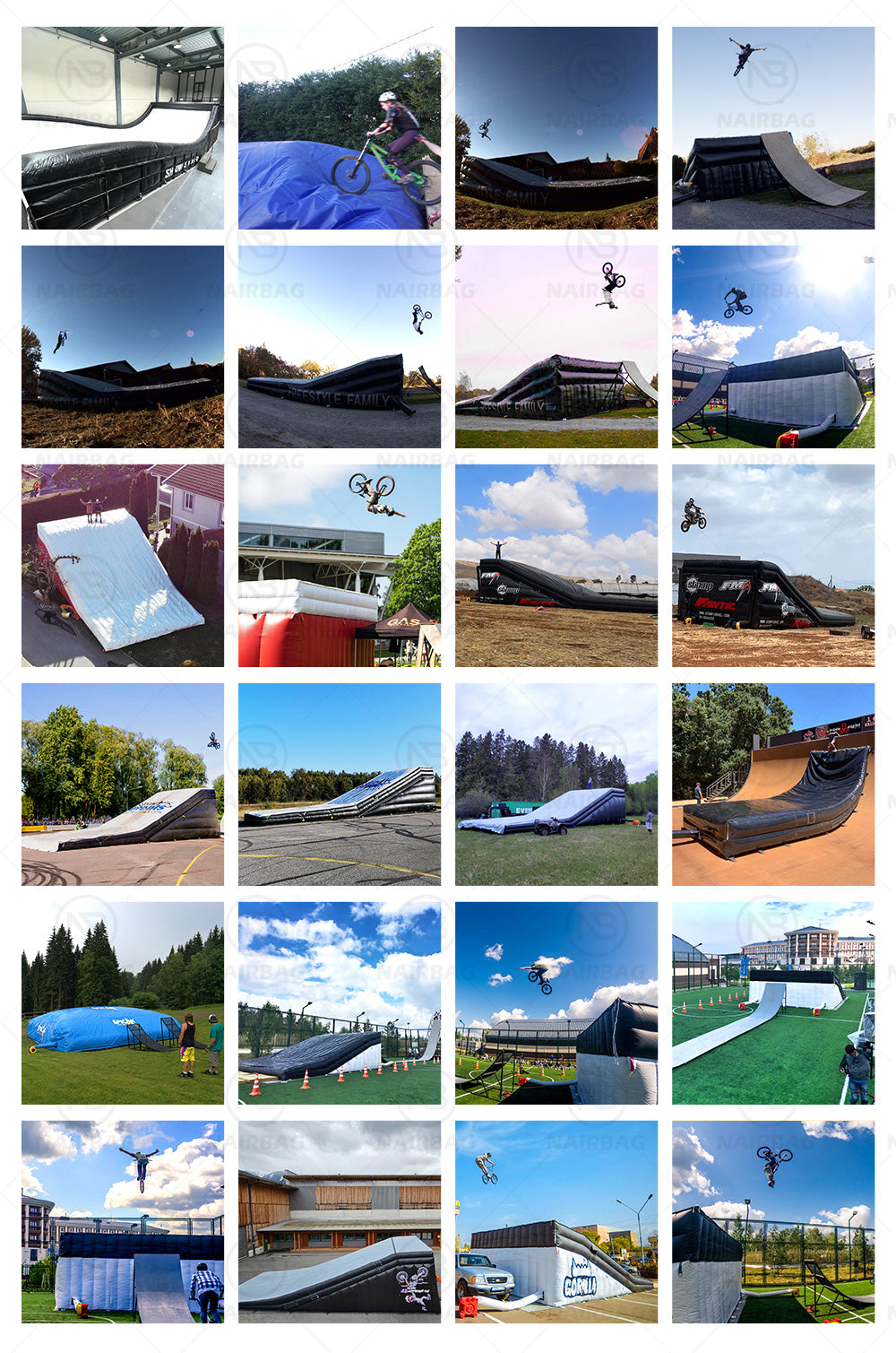 FMX-004 FMX Custom premium safe jumping air bag freestyle ramp Moto stunt airbag inflatable fmx landing airbag