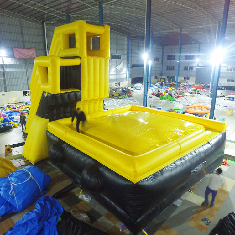 AB-004 8x6x8m Sport Inflatable Jump Stunt Airbag With Inflatable Landing Pad
