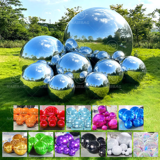 Inflatable Metallic Ball Decorative Inflatable Mirror Ball Metallic Balloons Big Shiny Giant Inflatable Balls