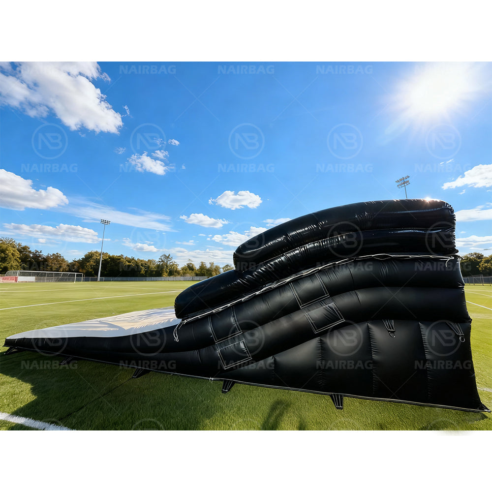BMX-023 MTB BMX Inflatable Stunt Jump air Safety Bag Trampoline Mat Custom Extreme Sport  Bike Inflatable airbag Landing With Fence