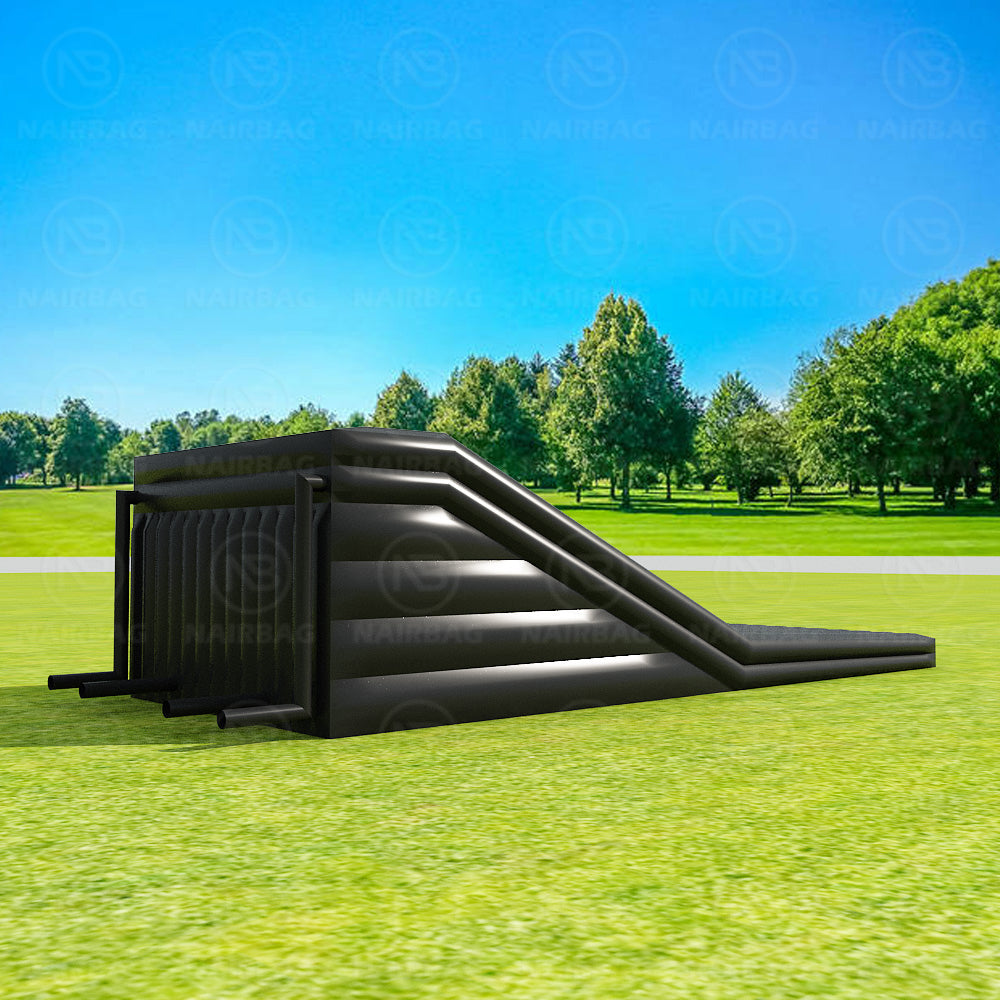 Inflatable Emergency Ramp AB-042 15x6x4m Freestyle Fmx Inflatable Stunt Air Bag Air Landing Ramp ...