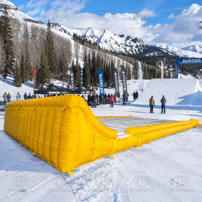 SN-019 Custom Snow Landing Airbag for Ski Resorts Freestyle Ski Snowboard Training Safety Jump Landing Inflatable Air Bag