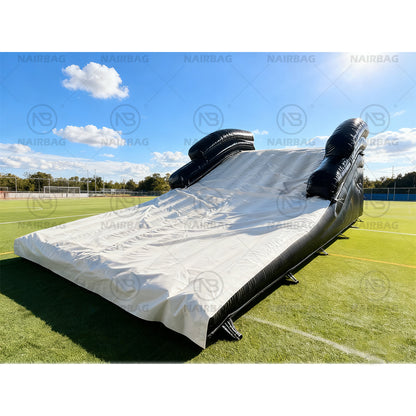 BMX-023 MTB BMX Inflatable Stunt Jump air Safety Bag Trampoline Mat Custom Extreme Sport  Bike Inflatable airbag Landing With Fence