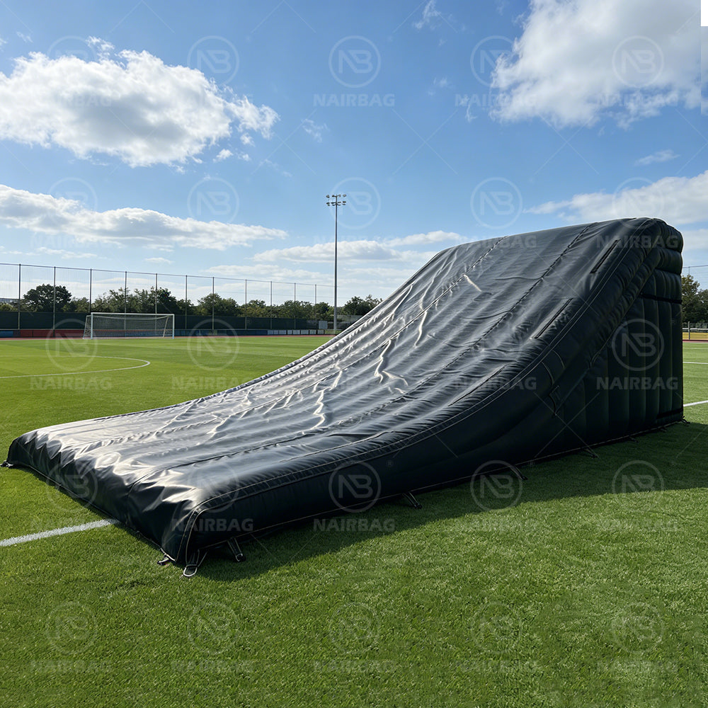 FMX-026 12X5X4m Inflatable Air Ramp Inflatable Landing Airbag for Bmx Fmx Mtb Freestyle Sports Can Customized Color