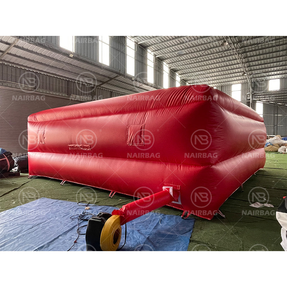 ABSQ-001 7x7x2.15m（22.96*22.96ft） Inflatable BMX Landing Airbag Sport for Freefall Trainning