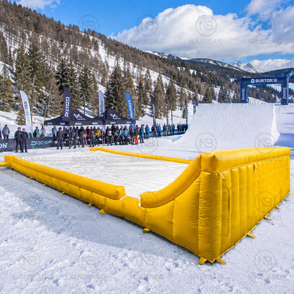 SN-019 Custom Snow Landing Airbag for Ski Resorts Freestyle Ski Snowboard Training Safety Jump Landing Inflatable Air Bag