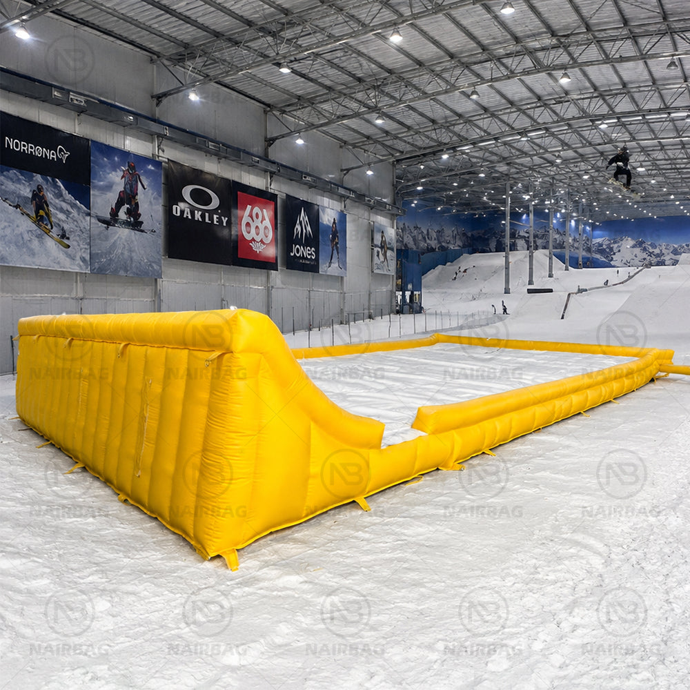 SN-019 Custom Snow Landing Airbag for Ski Resorts Freestyle Ski Snowboard Training Safety Jump Landing Inflatable Air Bag