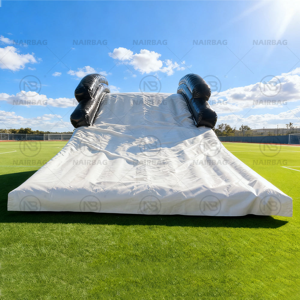 BMX-023 MTB BMX Inflatable Stunt Jump air Safety Bag Trampoline Mat Custom Extreme Sport  Bike Inflatable airbag Landing With Fence