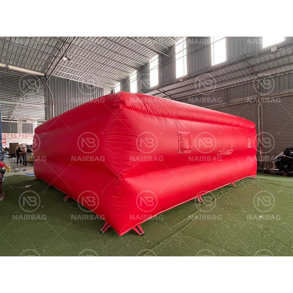 ABSQ-001 7x7x2.15m（22.96*22.96ft） Inflatable BMX Landing Airbag Sport for Freefall Trainning