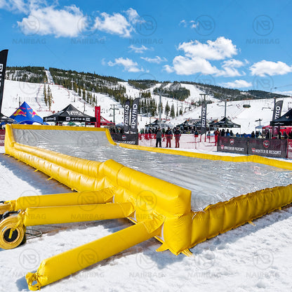 SN-019 Custom Snow Landing Airbag for Ski Resorts Freestyle Ski Snowboard Training Safety Jump Landing Inflatable Air Bag
